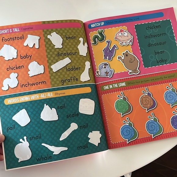 Kids Sticker Book, Rhymes and Opposites Educational & Interactive Vocabulary - Picture 4 of 8